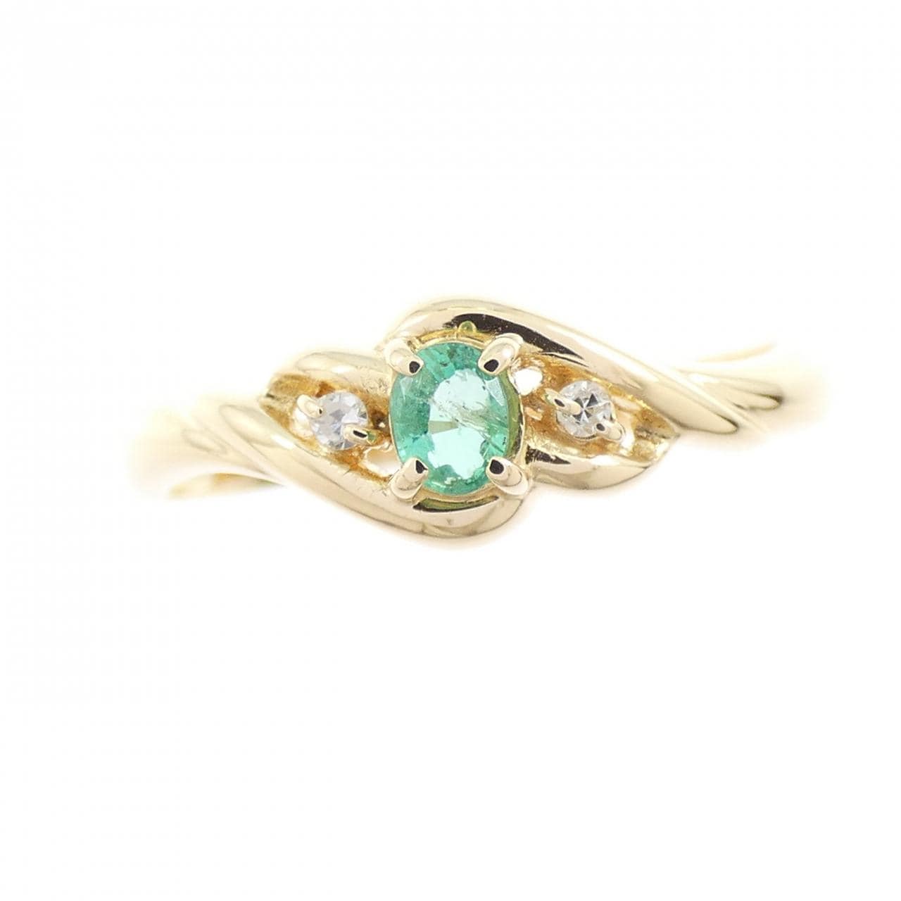 K18YG エメラルド リング