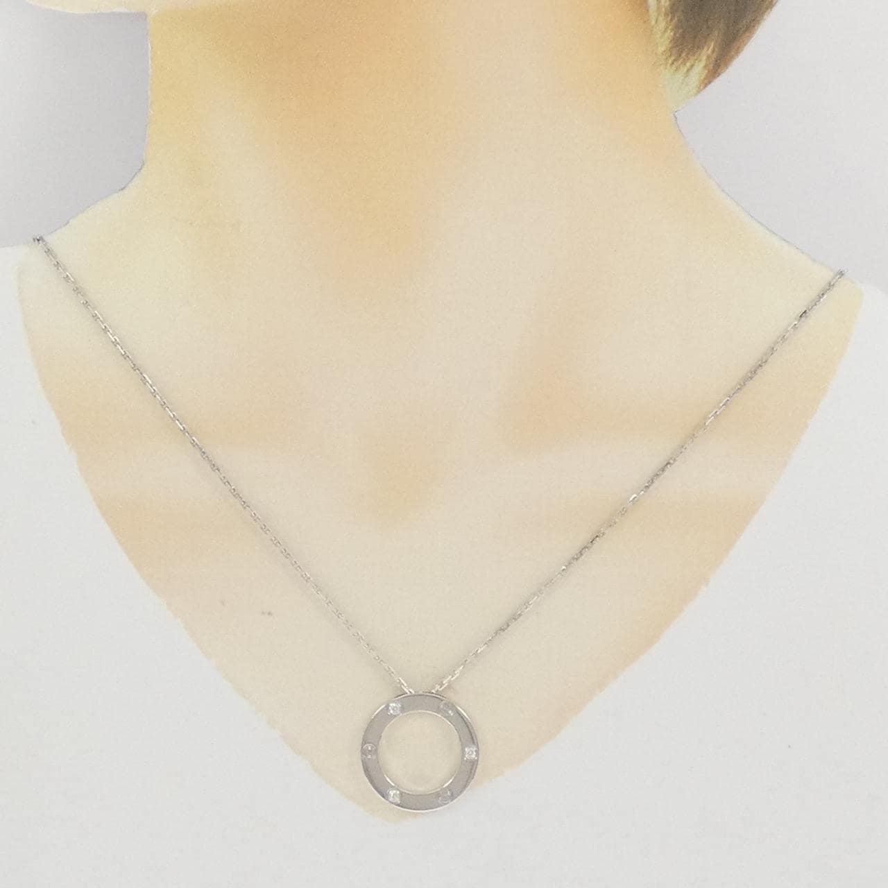 CARTIER LOVE项链half 钻石项链
