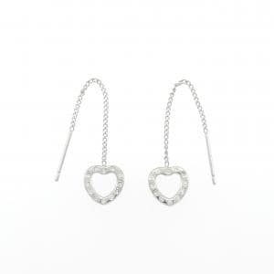 K14WG ハート ダイヤモンド ピアス