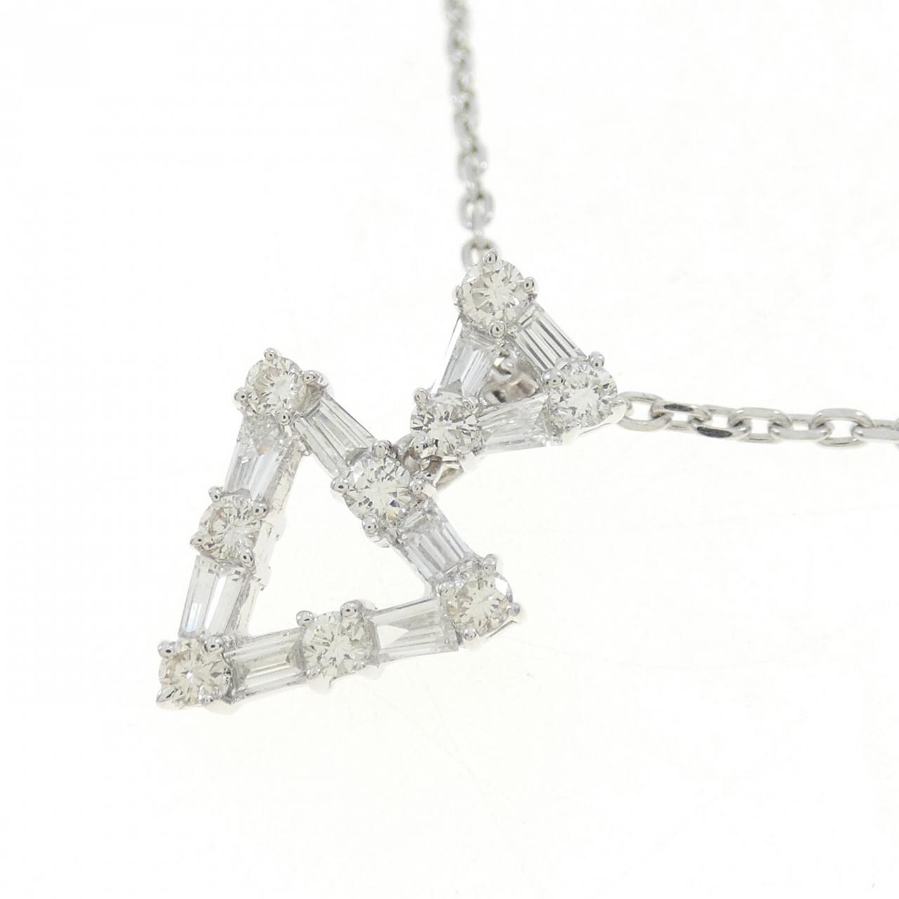 K18WG ダイヤモンド ネックレス 0.71CT