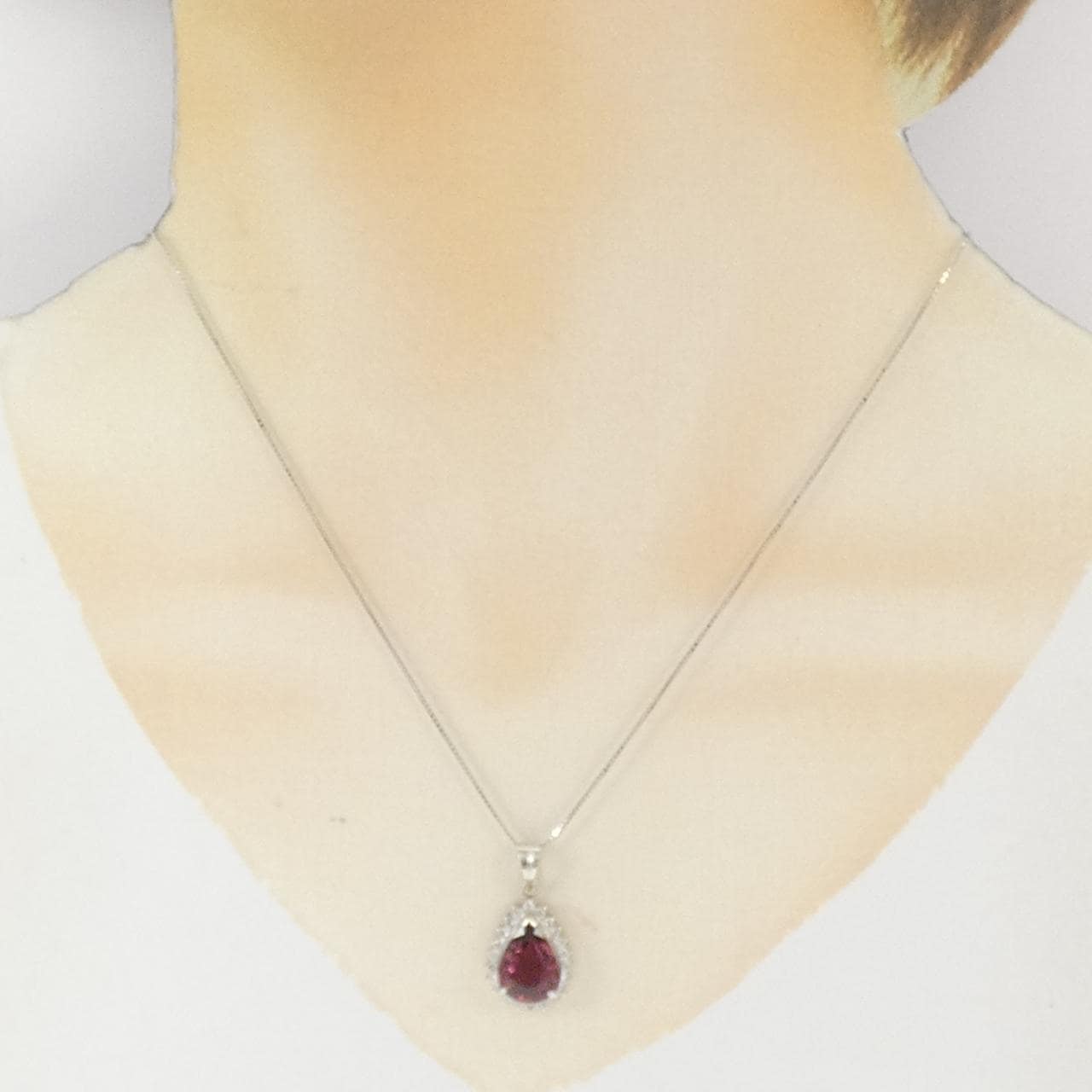 PT900/PT850 ルベライトトルマリン ネックレス 3.25CT