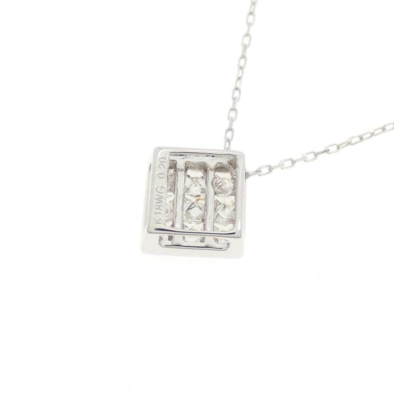 K18WG ダイヤモンド ネックレス 0.20CT