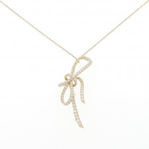 K18YG リボン ダイヤモンド ネックレス 2.28CT