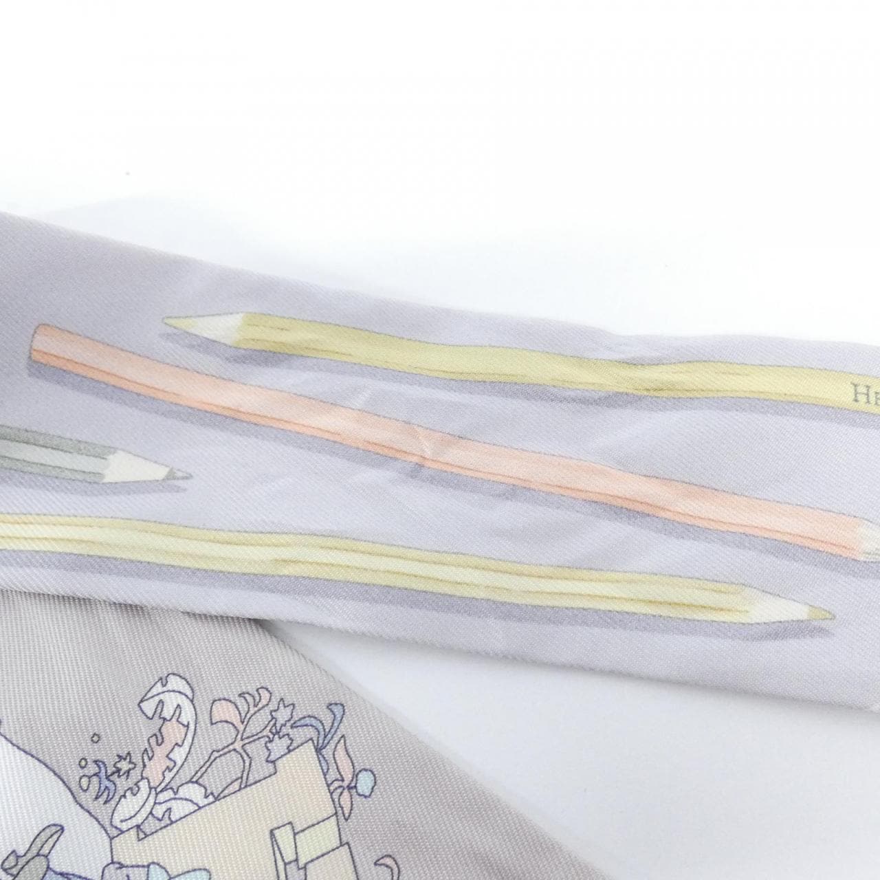 エルメス A VOS CRAYONS ET CARRE ツイリー 064221S スカーフ