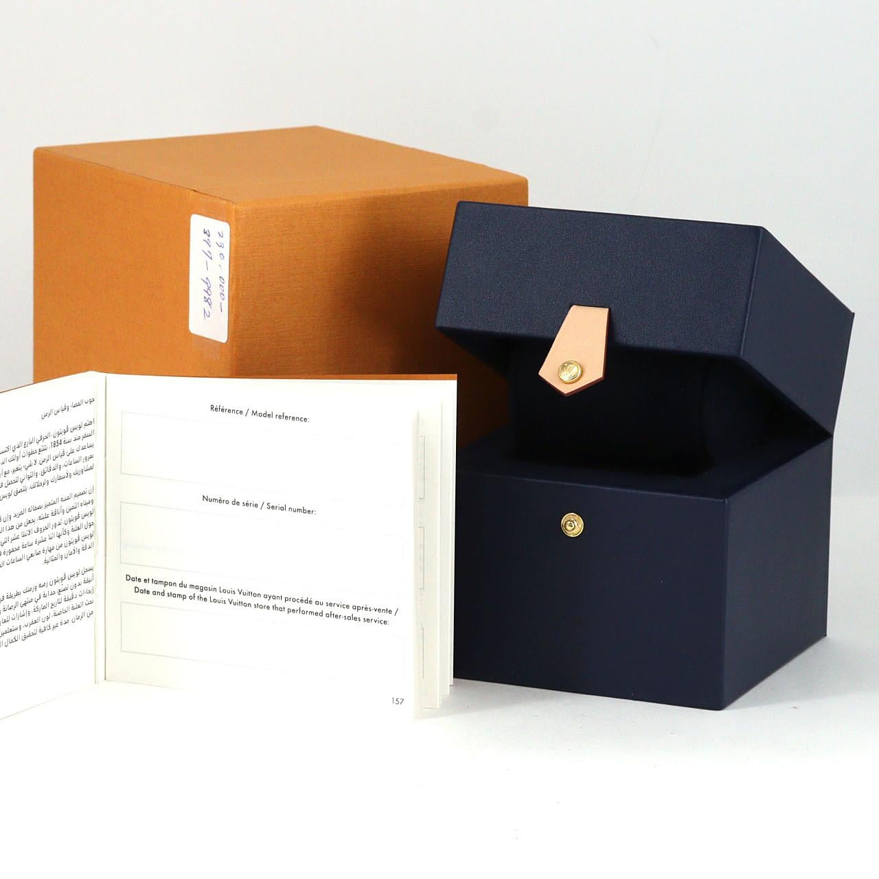 【ノーメンテナンス還元価格】ルイヴィトン タンブールクロノグラフ･ダミエコバルト QA090 SSxPG 自動巻