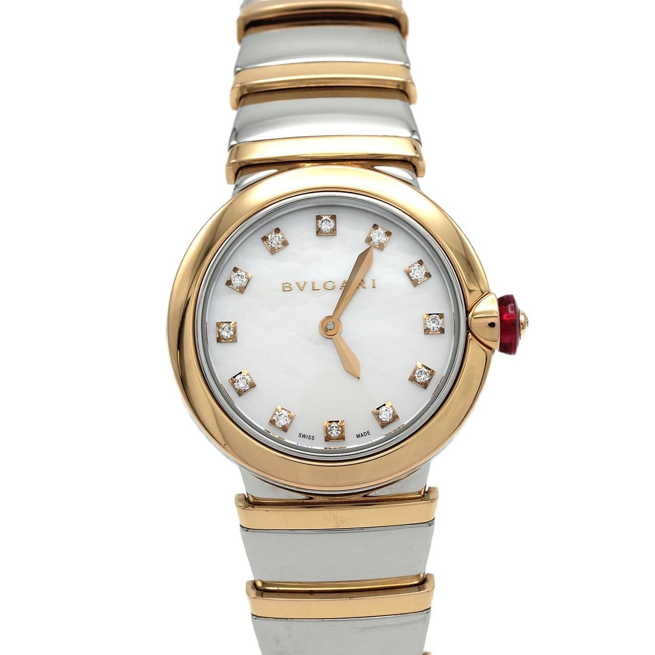 【ノーメンテナンス還元価格】ブルガリ ルチェア PGコンビ･12P LUP28SG/LU28WSPGSPG/12 SSxPG クォーツ