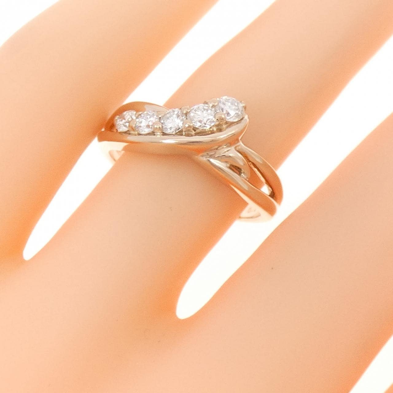 K18PG ダイヤモンド リング 0.40CT
