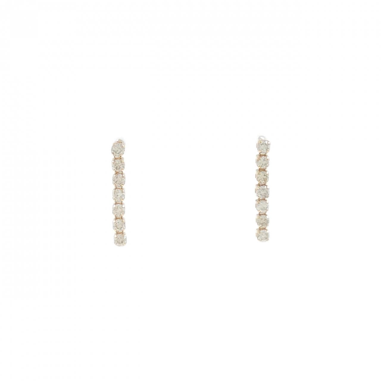 【新品】K18PG ダイヤモンド ピアス 0.20CT