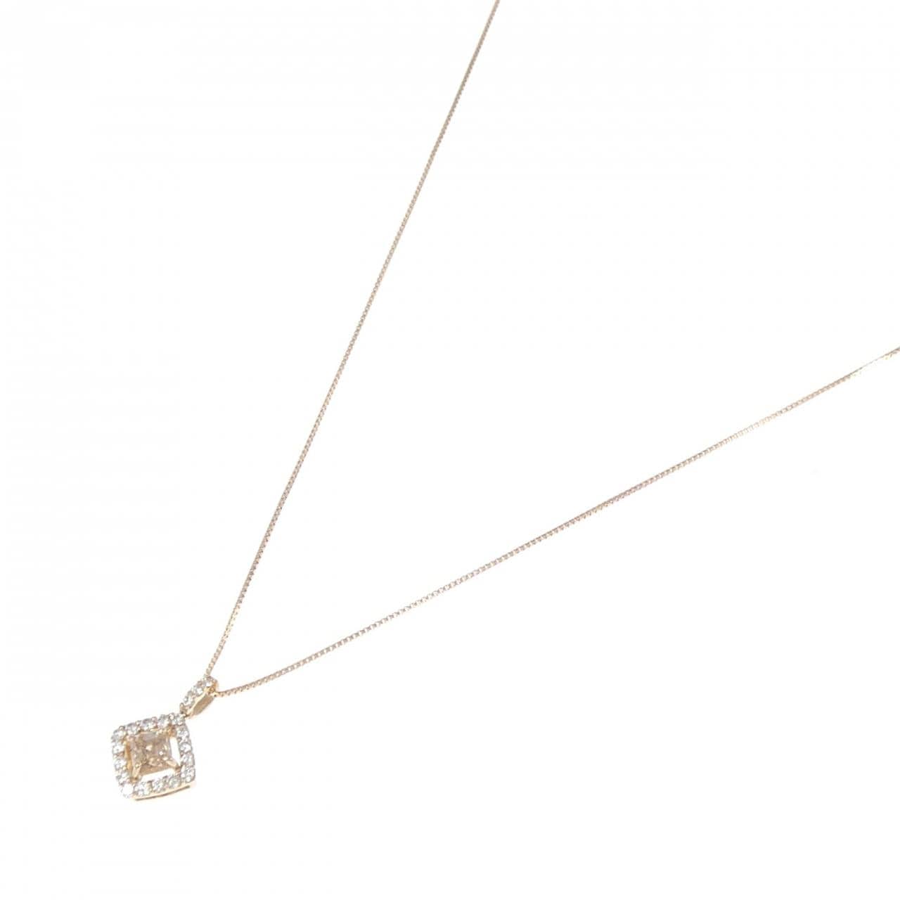 【新品】K18PG ダイヤモンド ネックレス 0.37CT