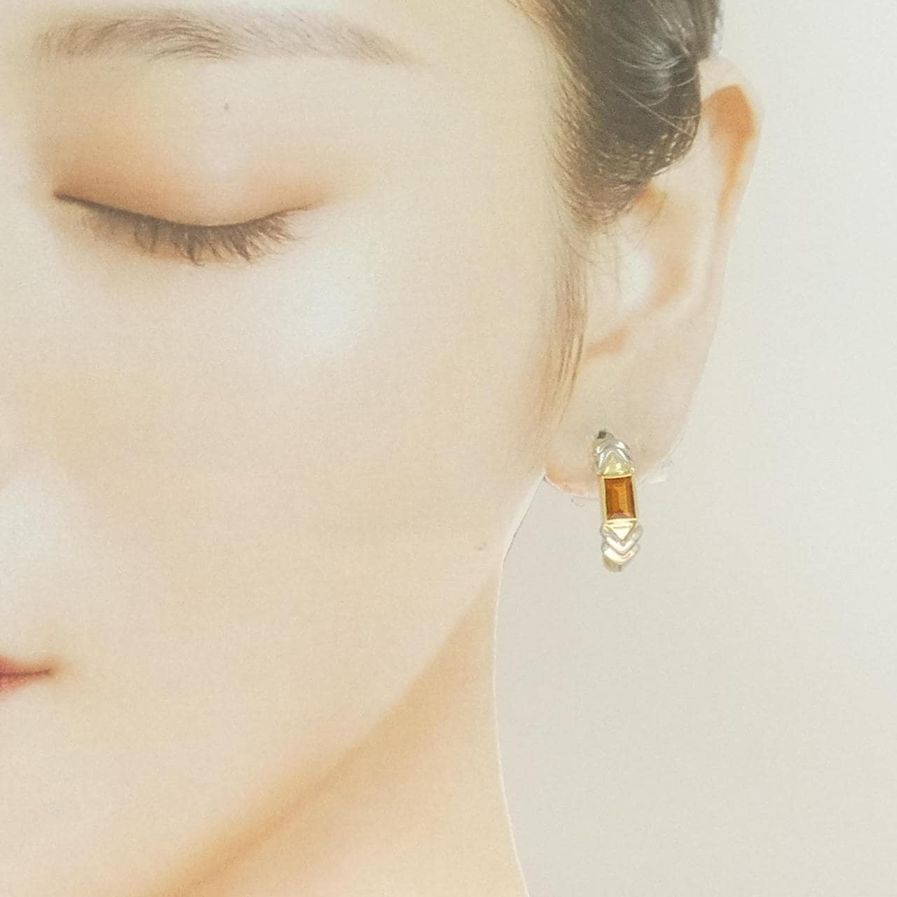 K18YG/K18WG シトリン ピアス