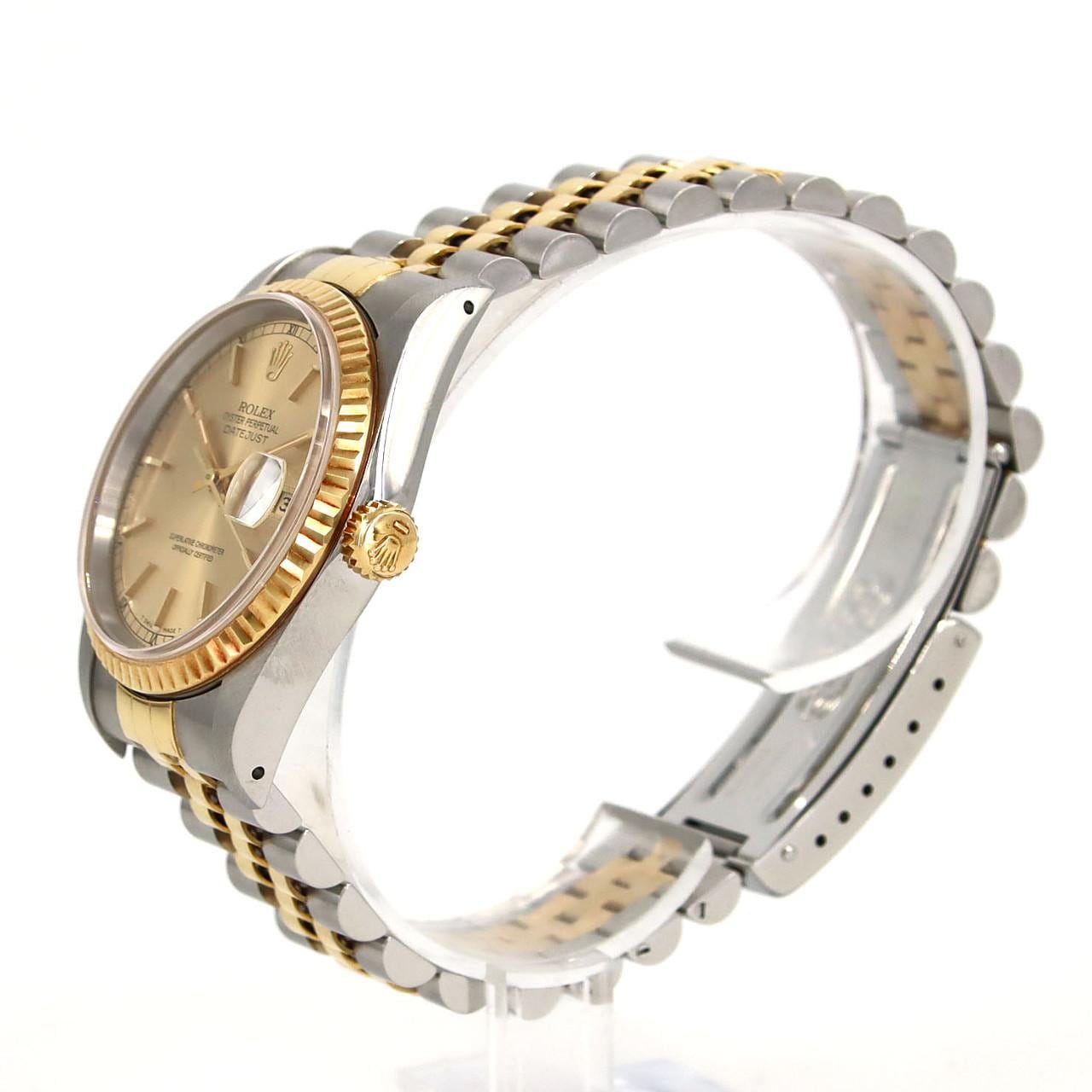 【ノーメンテナンス還元価格】ロレックス デイトジャスト 16233 SSxYG 自動巻 X番