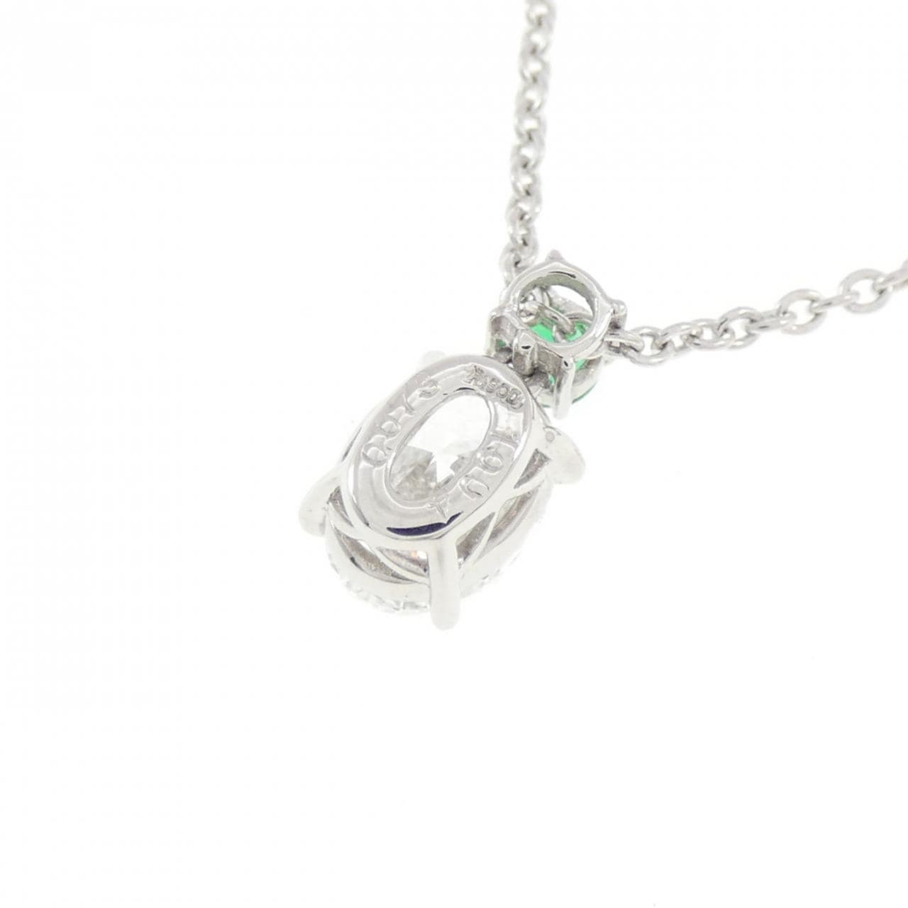 PT900/PT850 ダイヤモンド ネックレス 1.004CT F VS1 オーバルカット