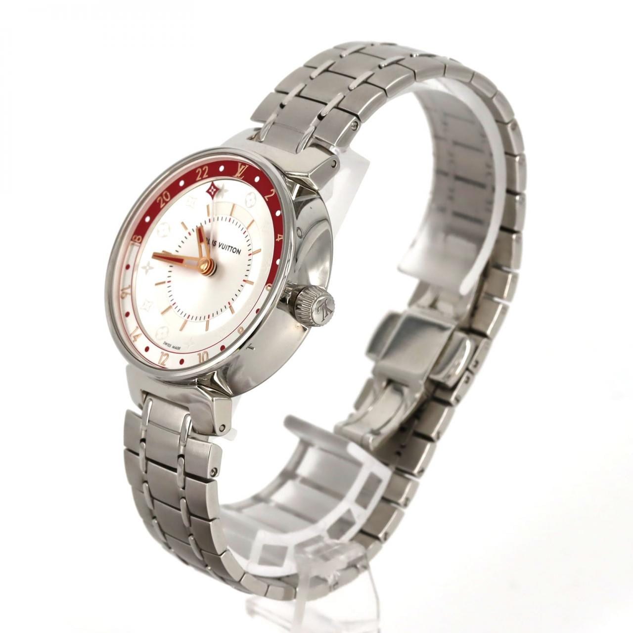 ルイヴィトン タンブールムーンデュアルタイム QA106 SS クォーツ