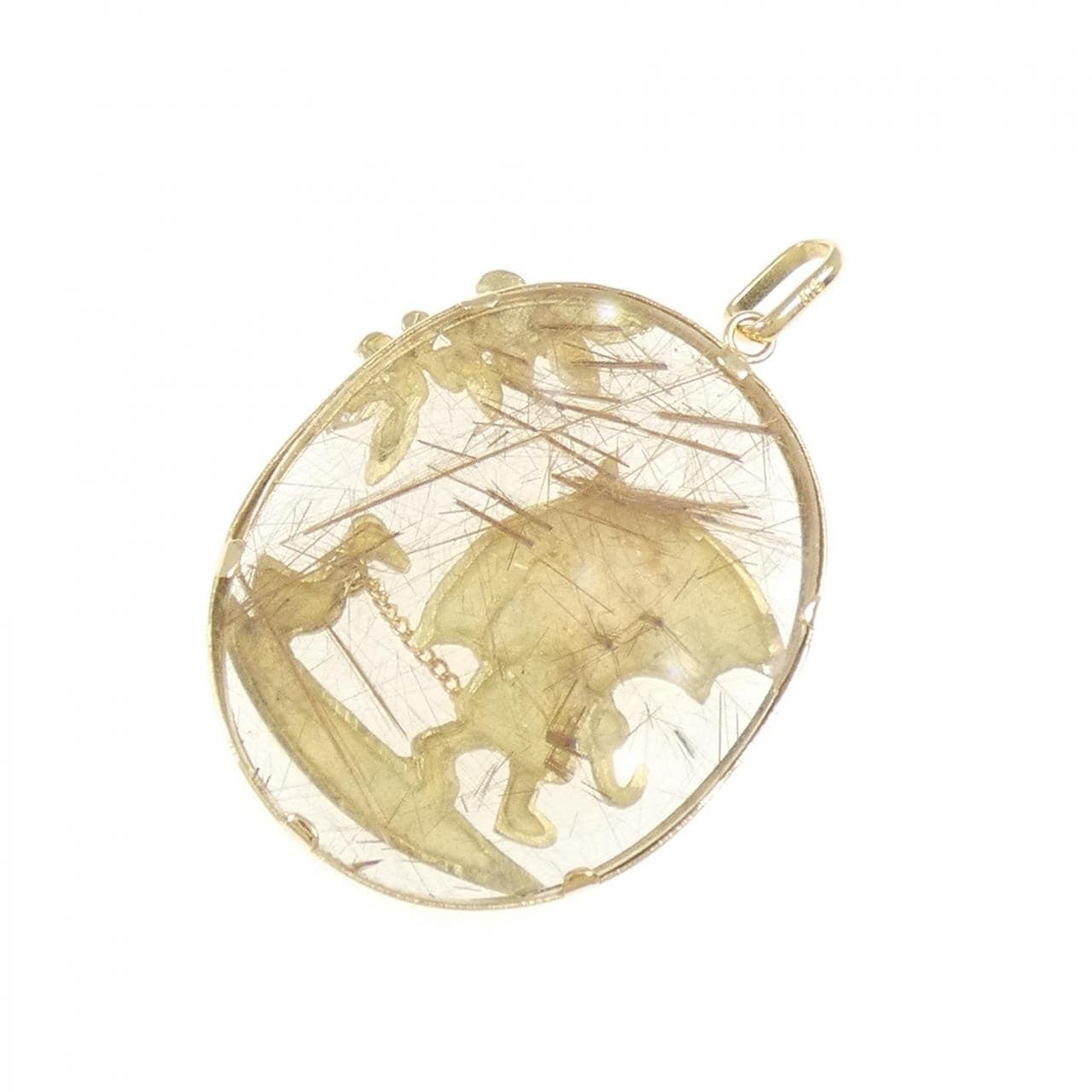 K18YG ルチルクオーツ ペンダント