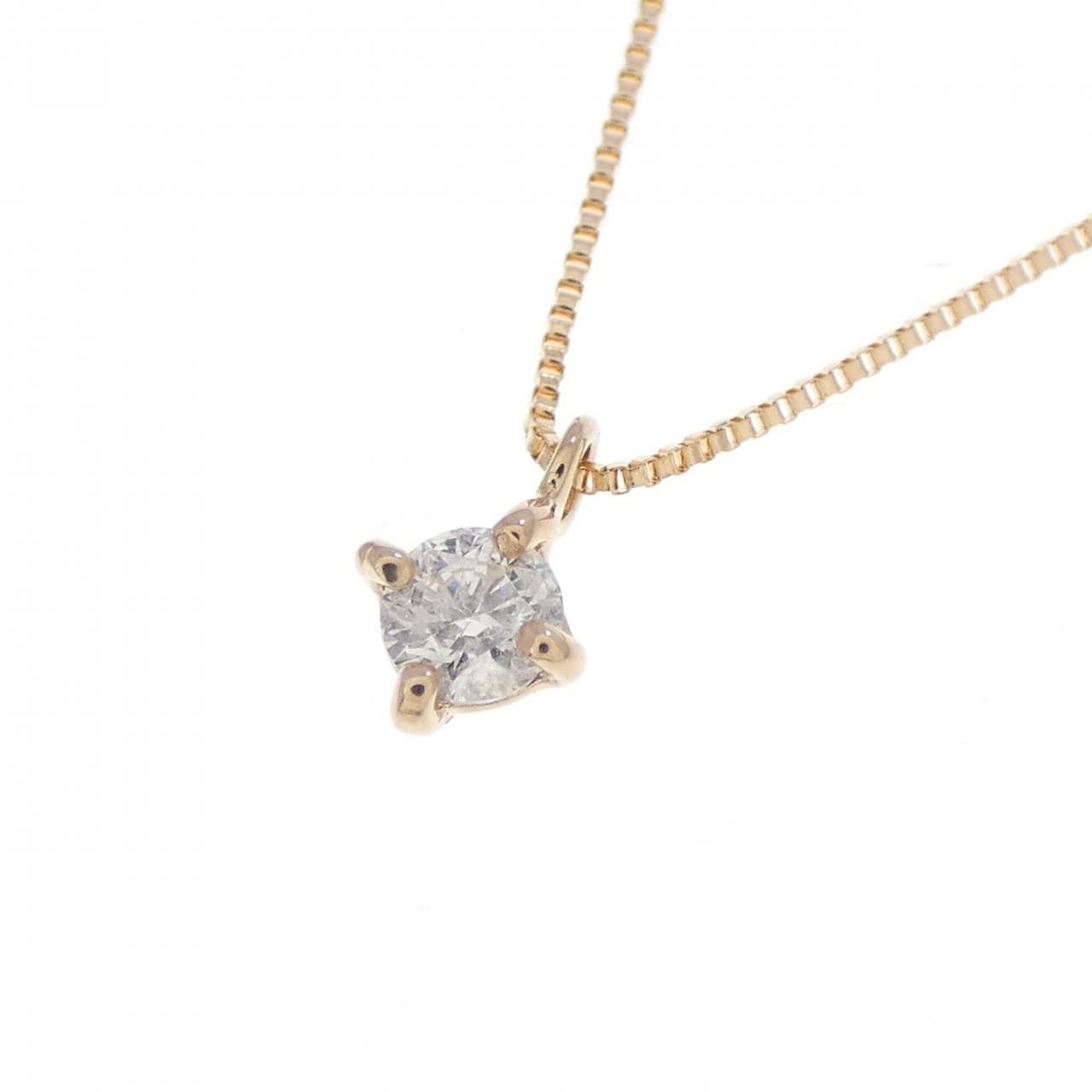 K18PG ダイヤモンド ネックレス 0.1CT