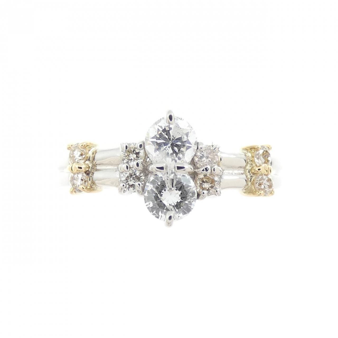 PT900/K18YG ダイヤモンド リング 0.50CT