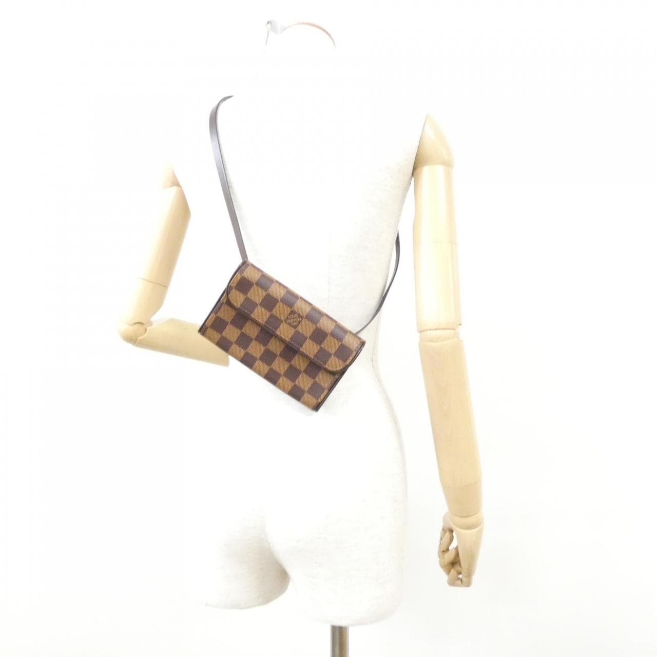 LOUIS VUITTON Damier Pochette Florentine S N51857+M68213 Waist Bag