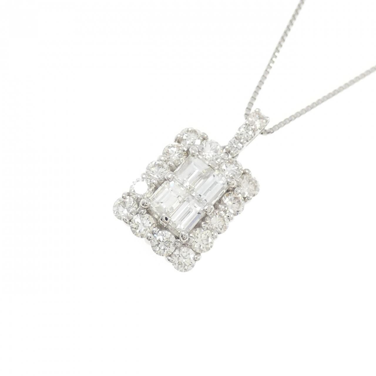 【新品】PT900/PT850 ダイヤモンド ネックレス 1.00CT