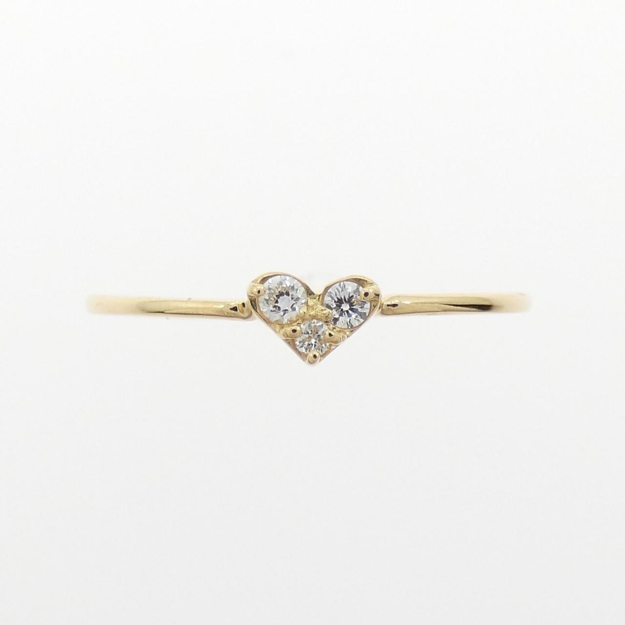 【リメイク】K18YG ハート ダイヤモンド リング 0.05CT