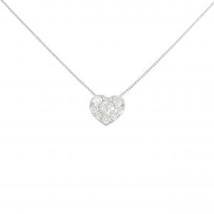 K18WG ハート ダイヤモンド ネックレス 0.30CT