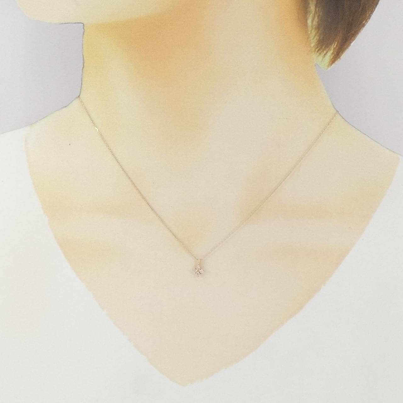 K10PG ダイヤモンド ネックレス 0.05CT