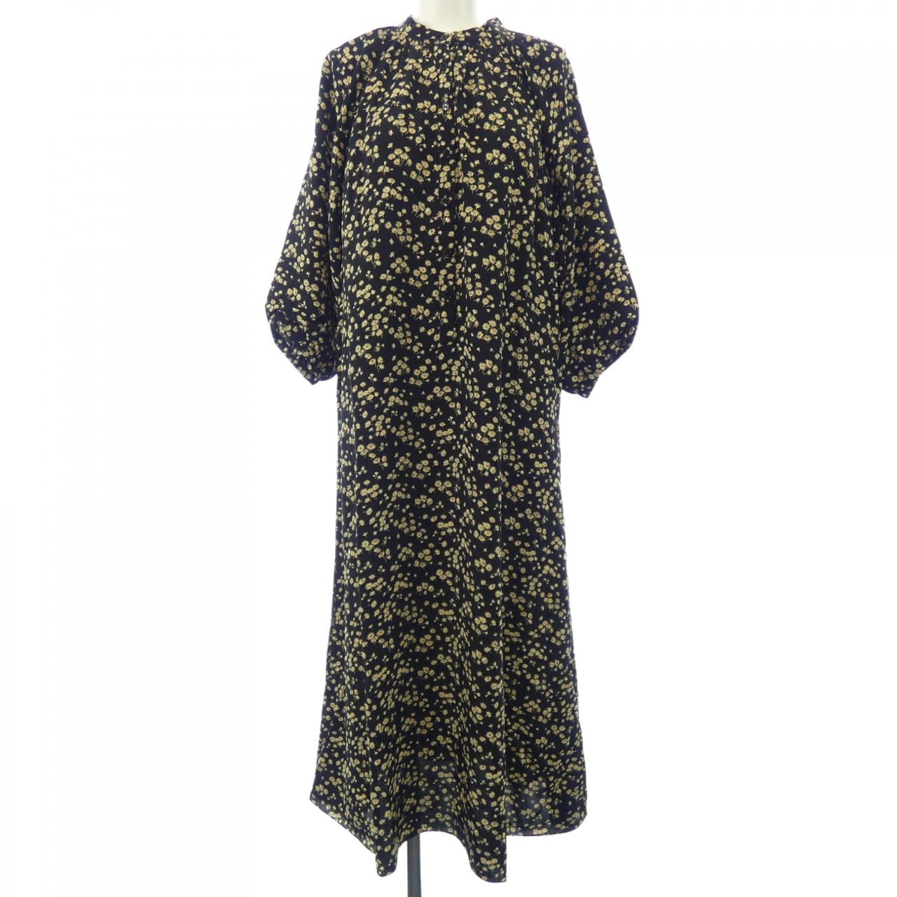 セリーヌ CELINE フォークボタンプラケット付きミディドレス 2R091564D ワンピース