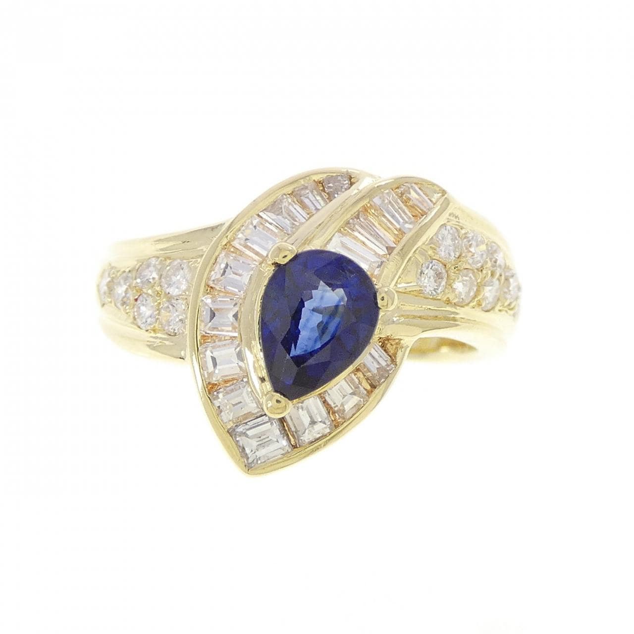 K18YG サファイヤ リング 0.70CT