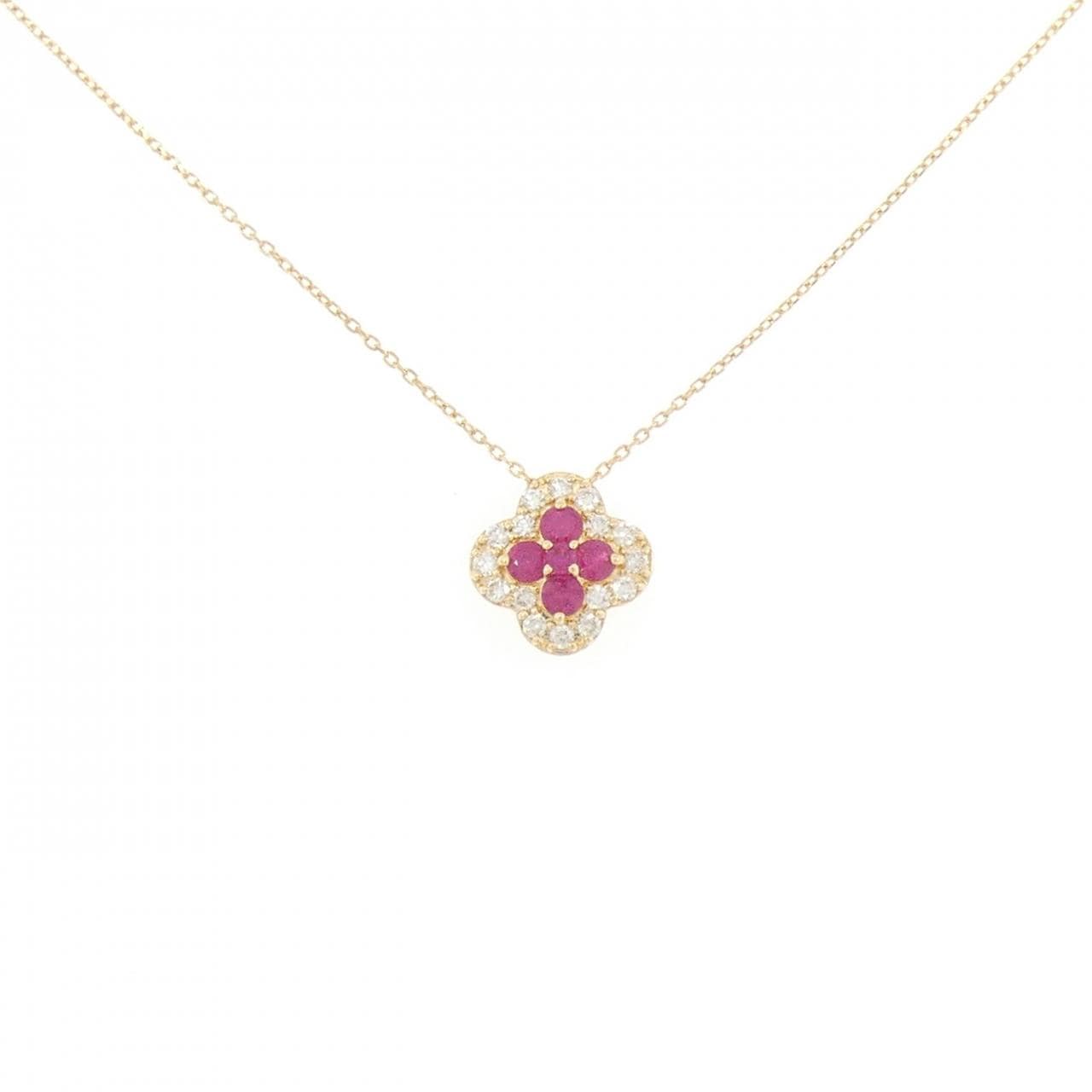 K18YG ルビー ネックレス 0.20CT