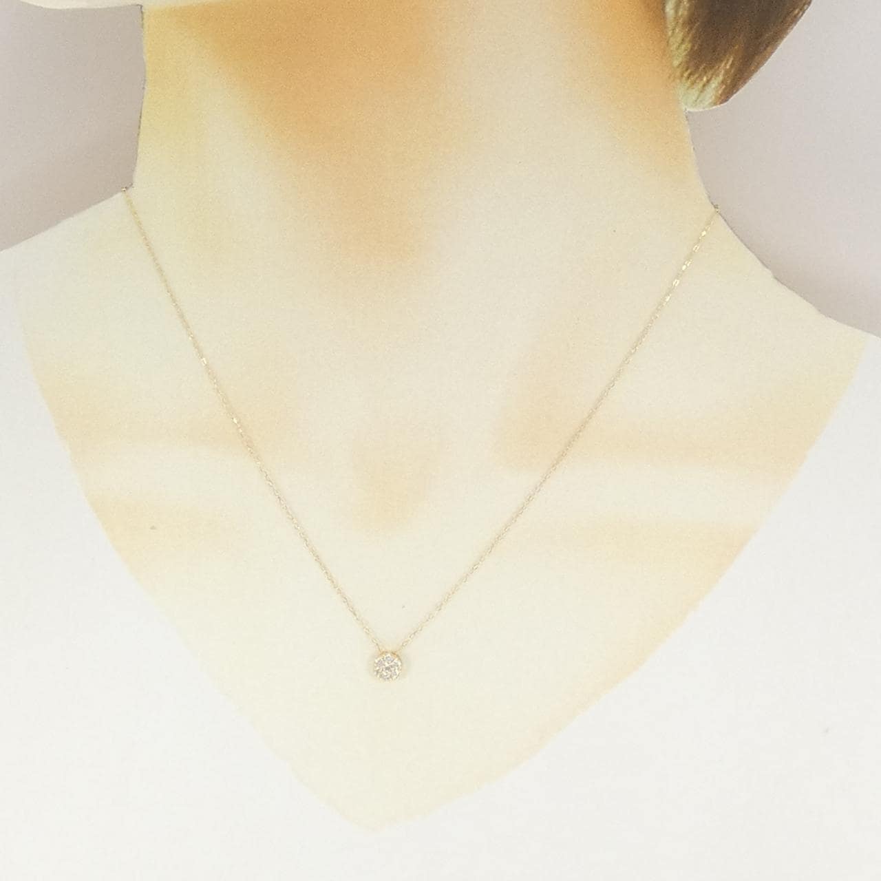 K18YG ダイヤモンド ネックレス 0.15CT