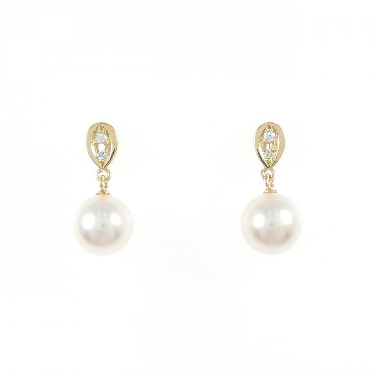 K18YG アコヤパール ピアス 7.3mm