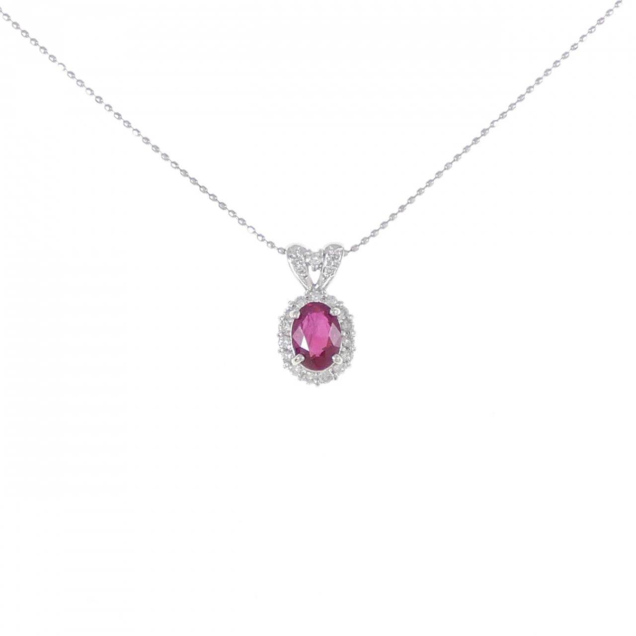 PT ルビー ネックレス 0.99CT