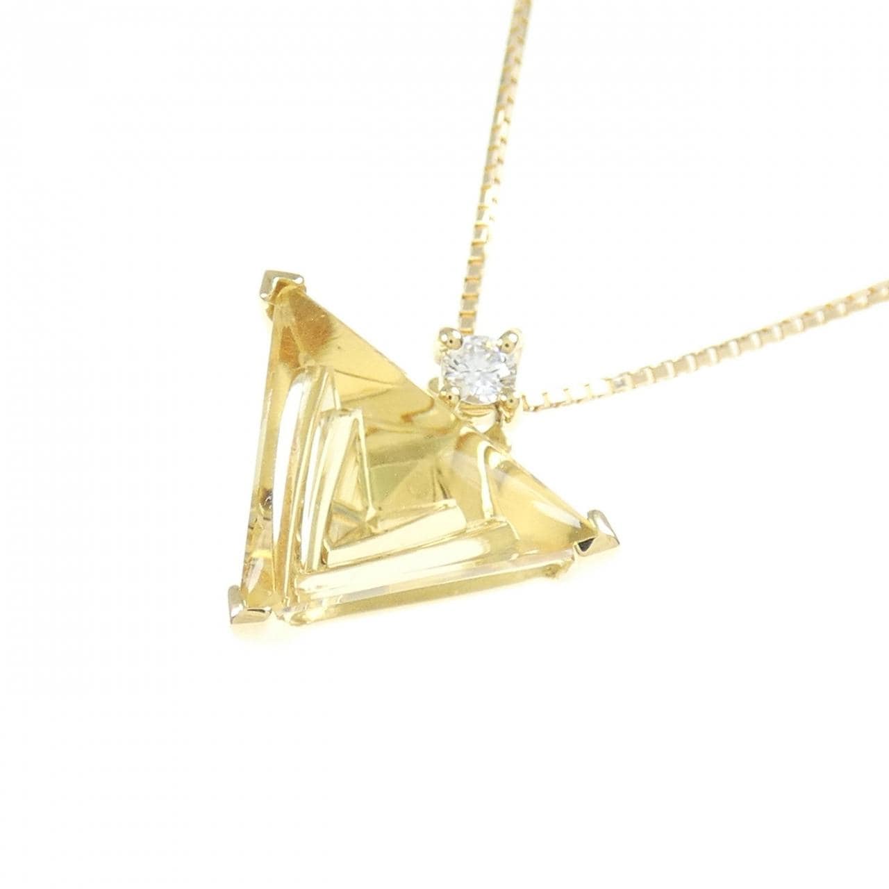 K18YG シトリン ネックレス 1.92CT