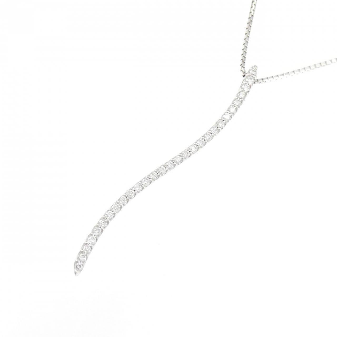 K18WG ダイヤモンド ネックレス 0.14CT