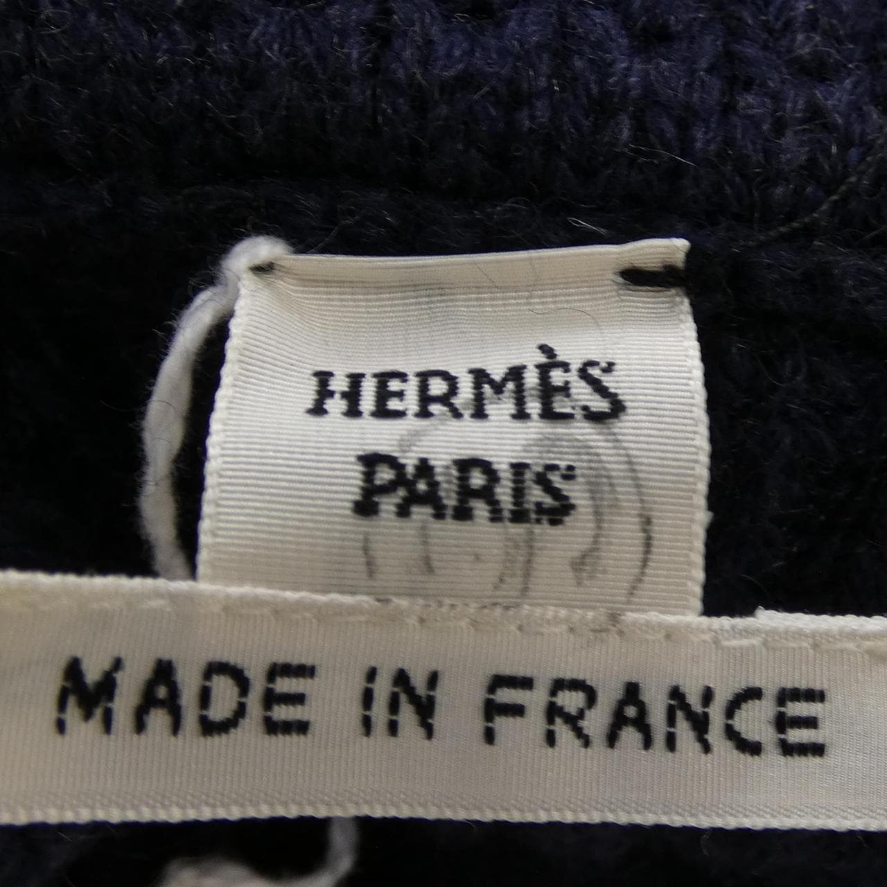 HERMES HERMES Horse Ribbon Ornament *07-7754 Twill Reine Knit