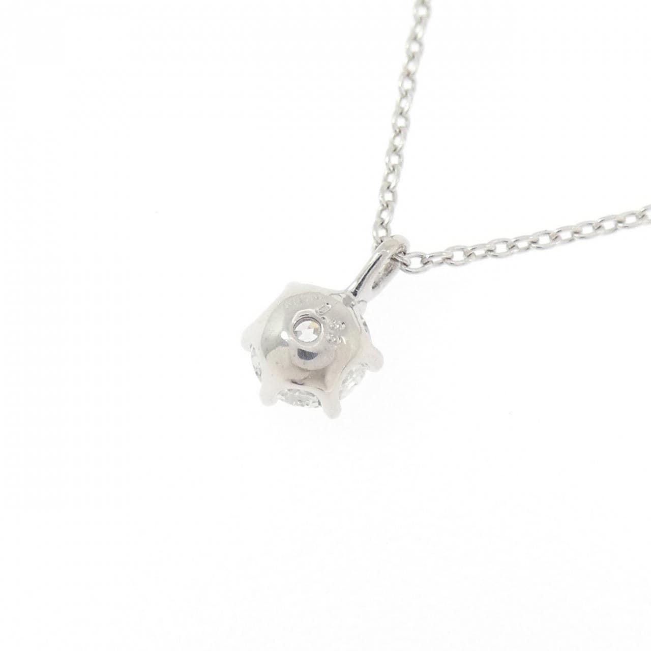 K18WG ソリティア ダイヤモンド ネックレス 0.33CT