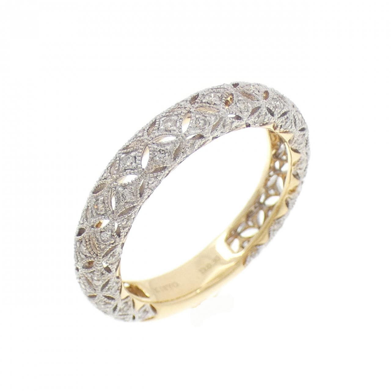 K18YG/K18WG ダイヤモンド リング 0.30CT