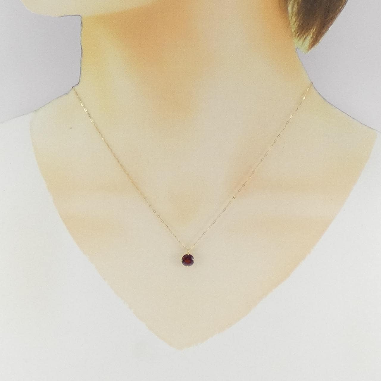 K18YG ガーネット ネックレス 0.90CT