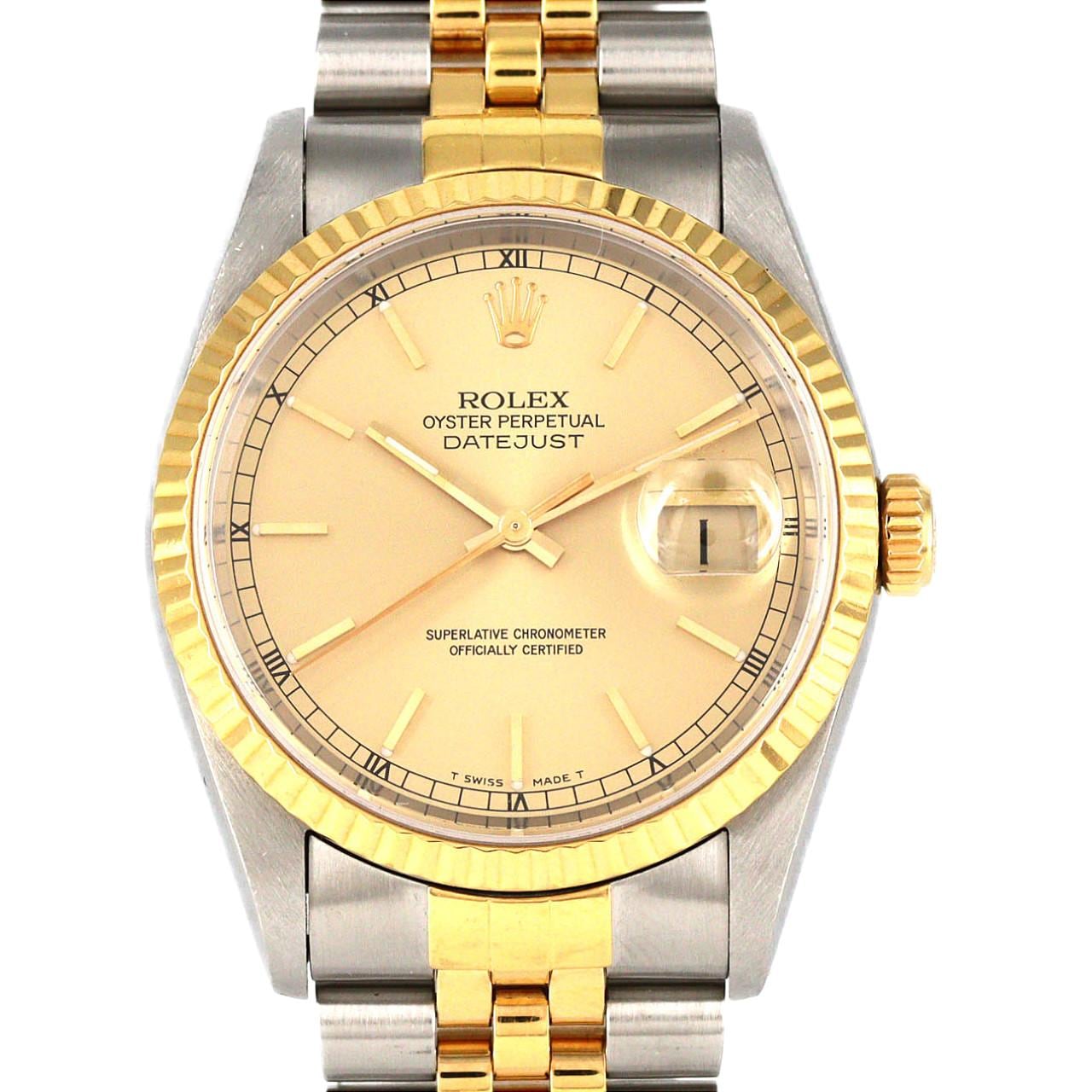 【ノーメンテナンス還元価格】ロレックス デイトジャスト 16233 SSxYG 自動巻 T番