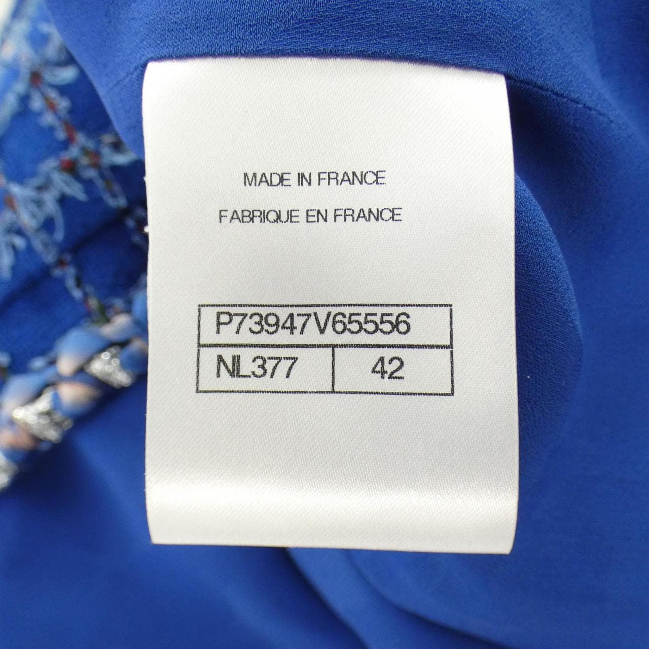 シャネル CHANEL P73947V65556 ノーカラージャケット