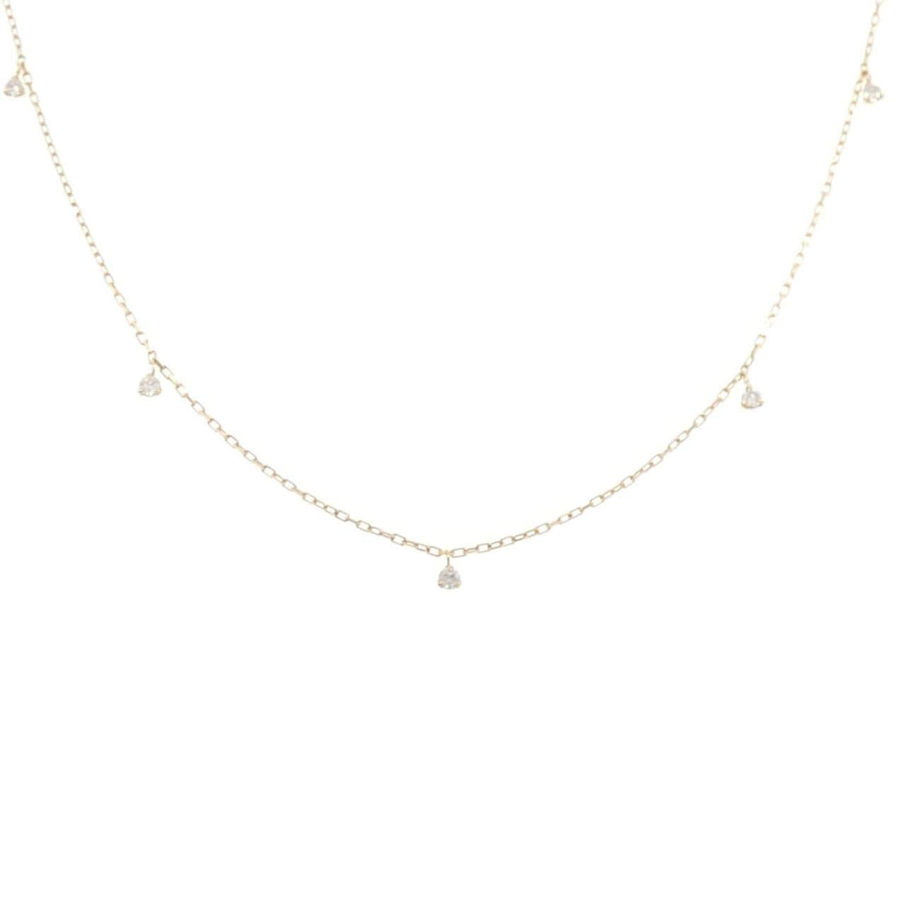 K18YG ダイヤモンド ネックレス 0.10CT