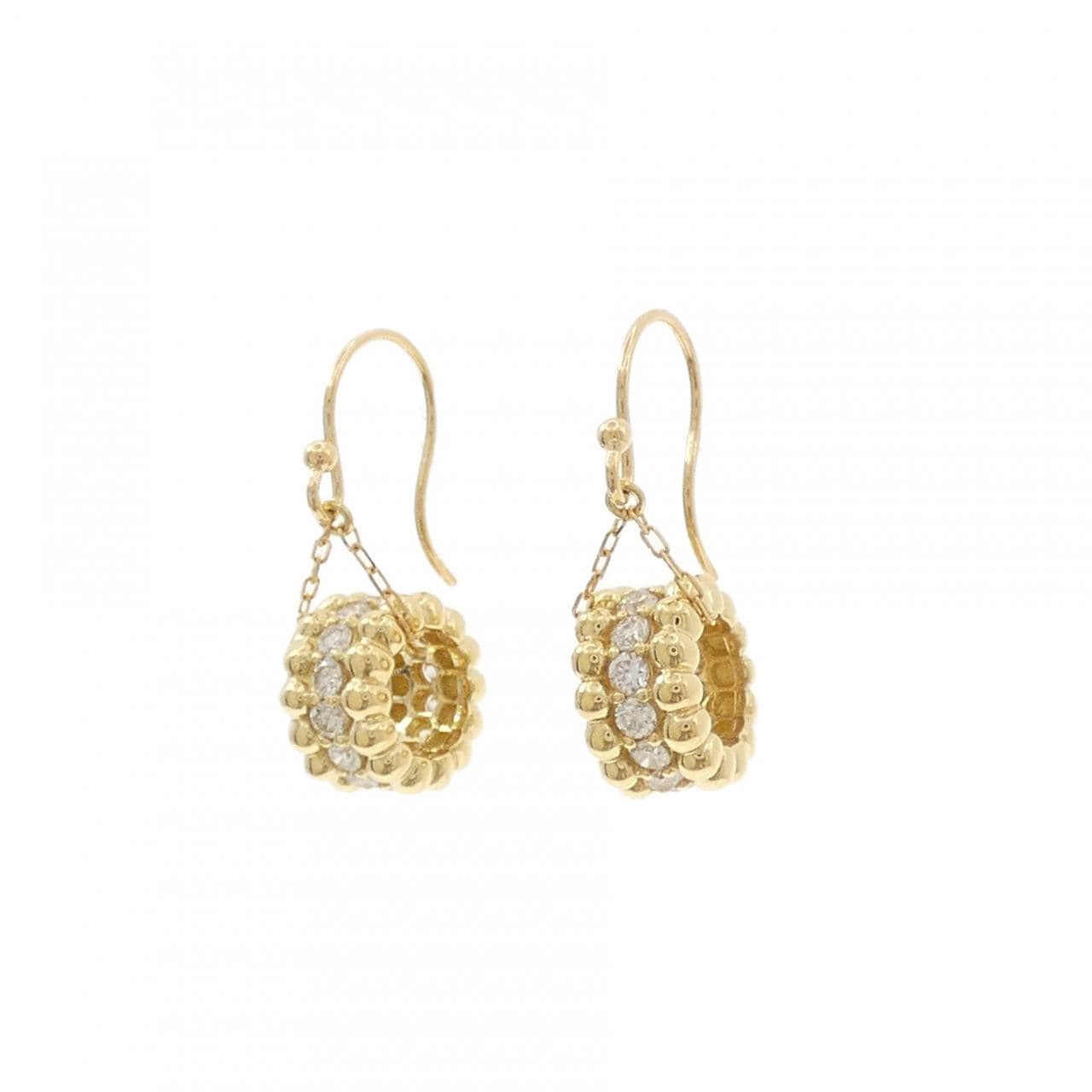 K18YG ダイヤモンド ピアス 0.60CT