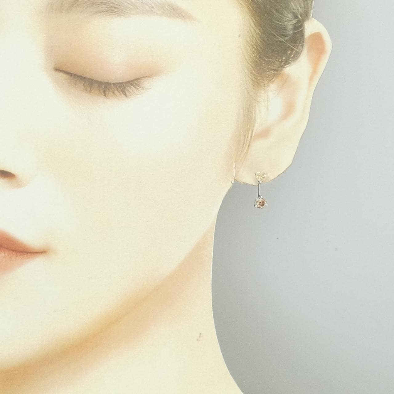 K18WG ダイヤモンド ピアス 1.20CT