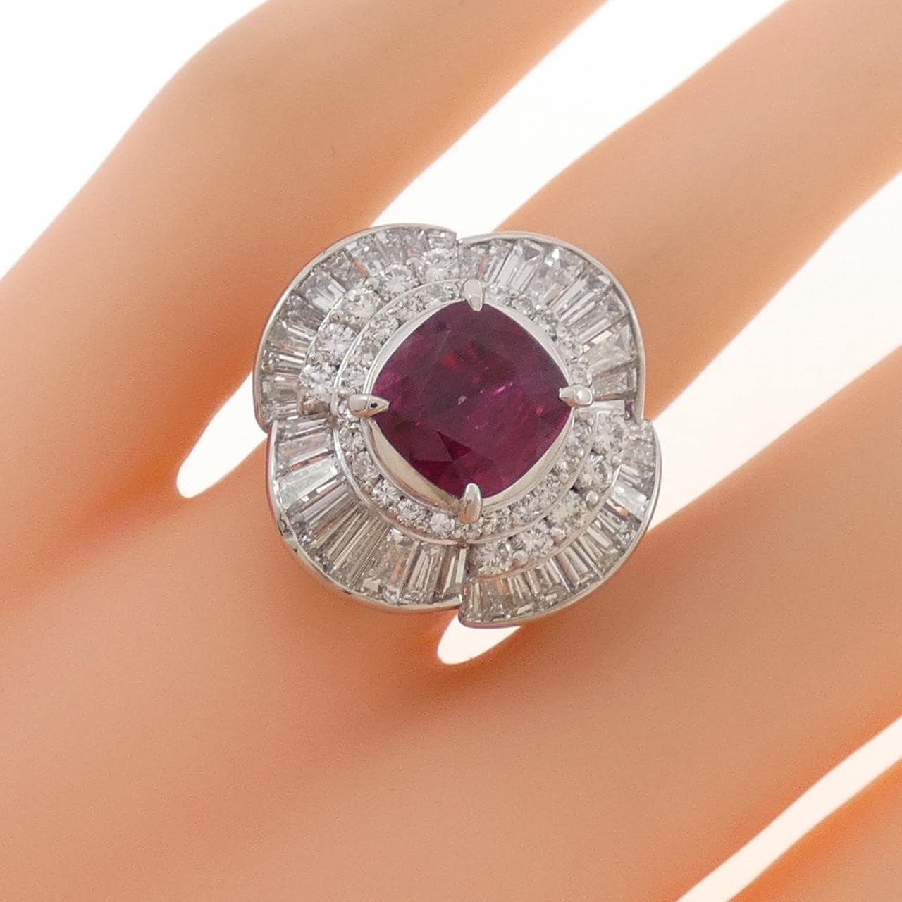 PT900 ルビー リング 2.48CT