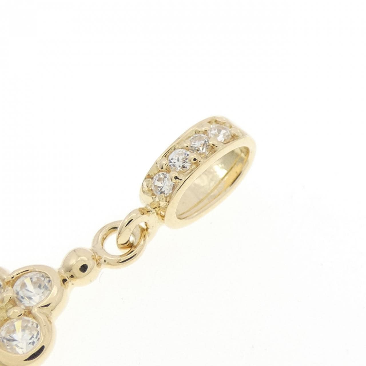 K14YG クロス キュービック ペンダント