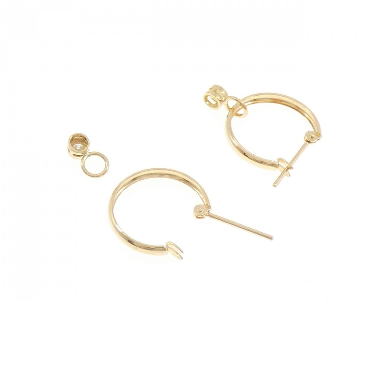 K18YG 2WAY ダイヤモンド ピアス 0.10CT