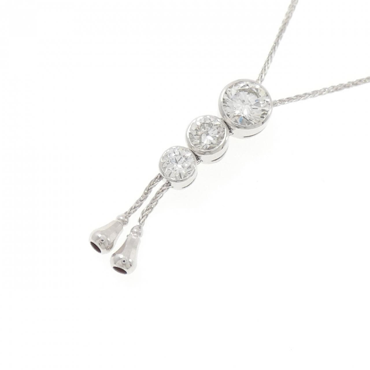 K18WG ダイヤモンド ネックレス 1.00CT