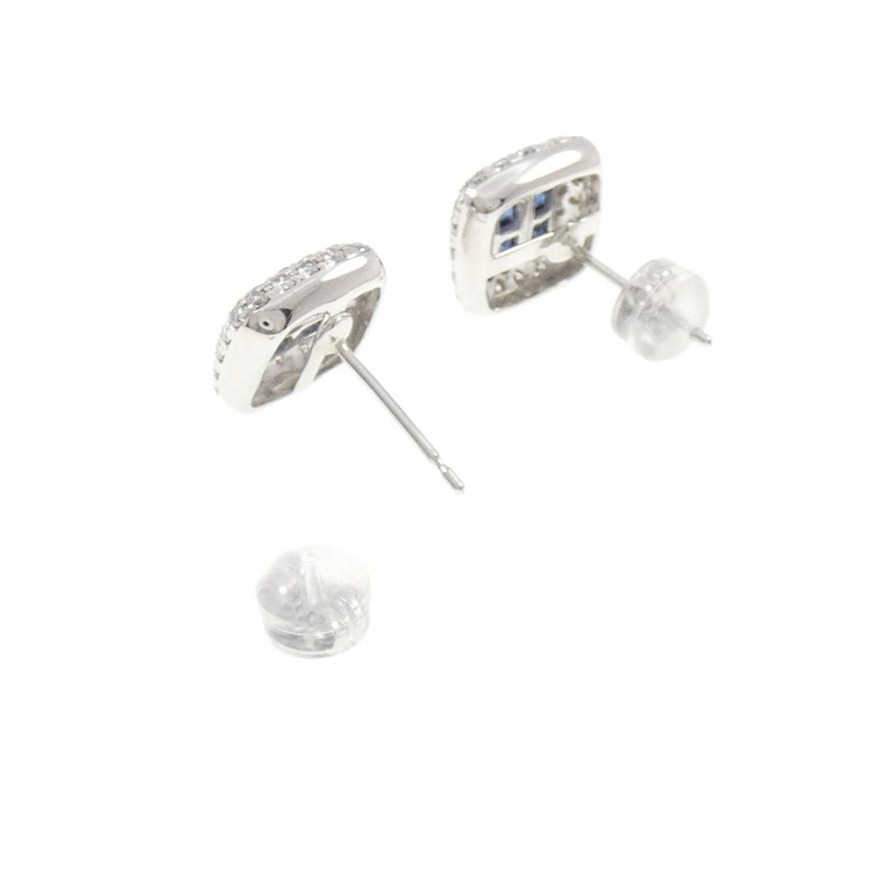 K18WG サファイヤ ピアス