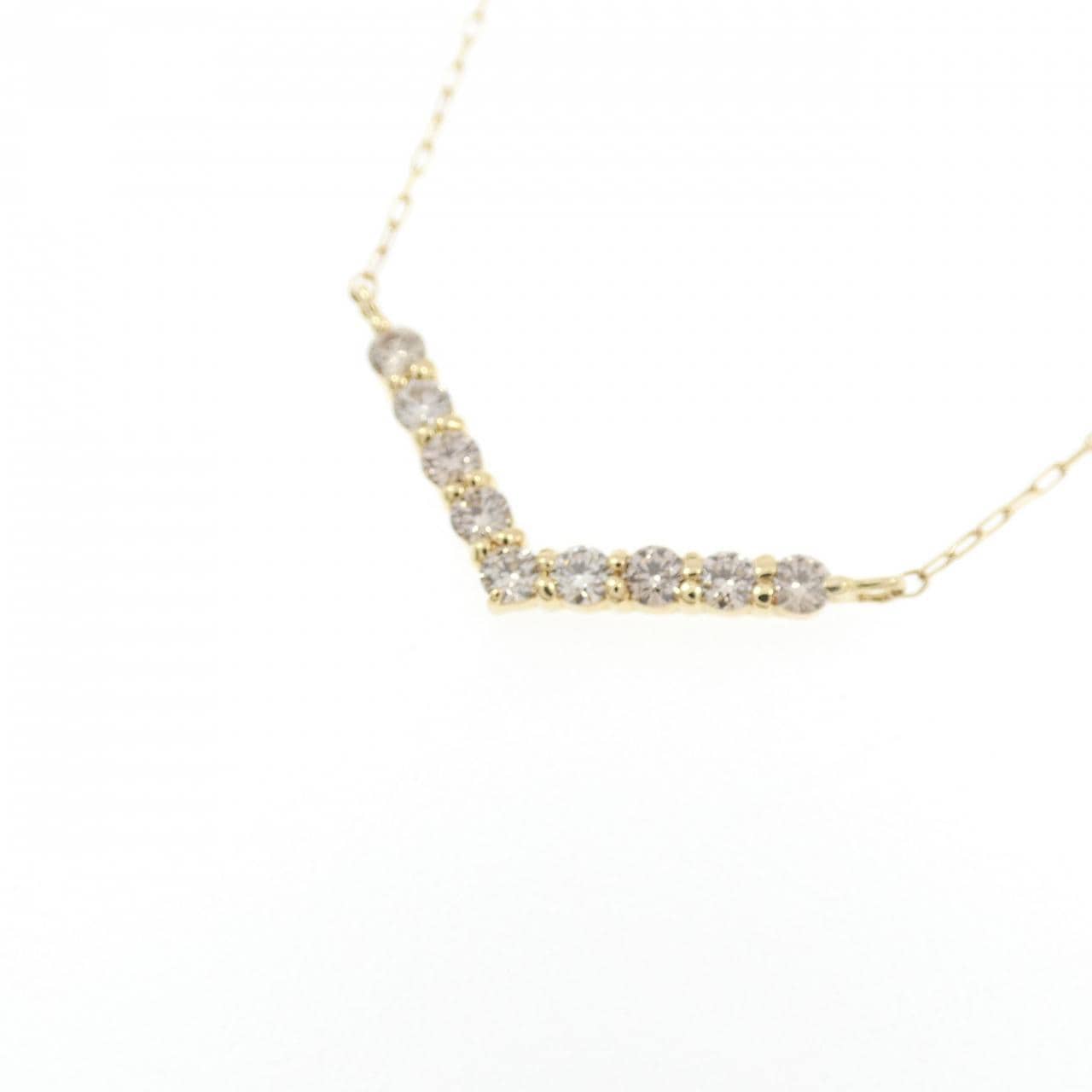 K18YG ダイヤモンド ネックレス 0.15CT