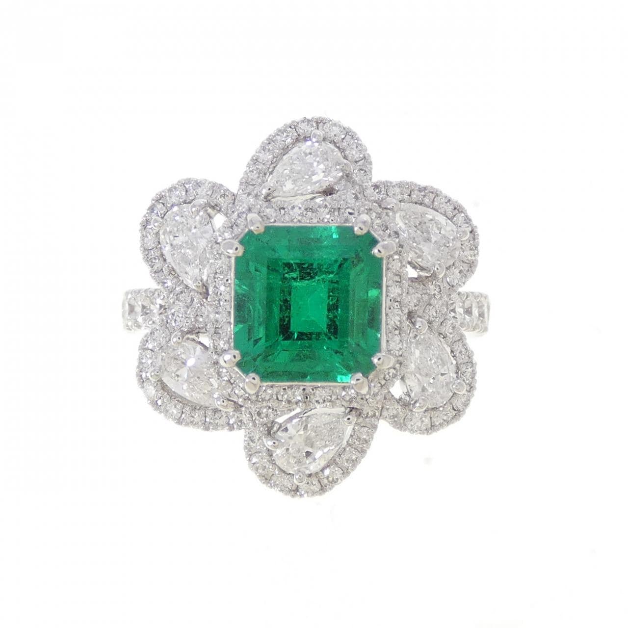 PT950 ヴィヴィットグリーン エメラルド リング 1.78CT コロンビア･ムゾー産