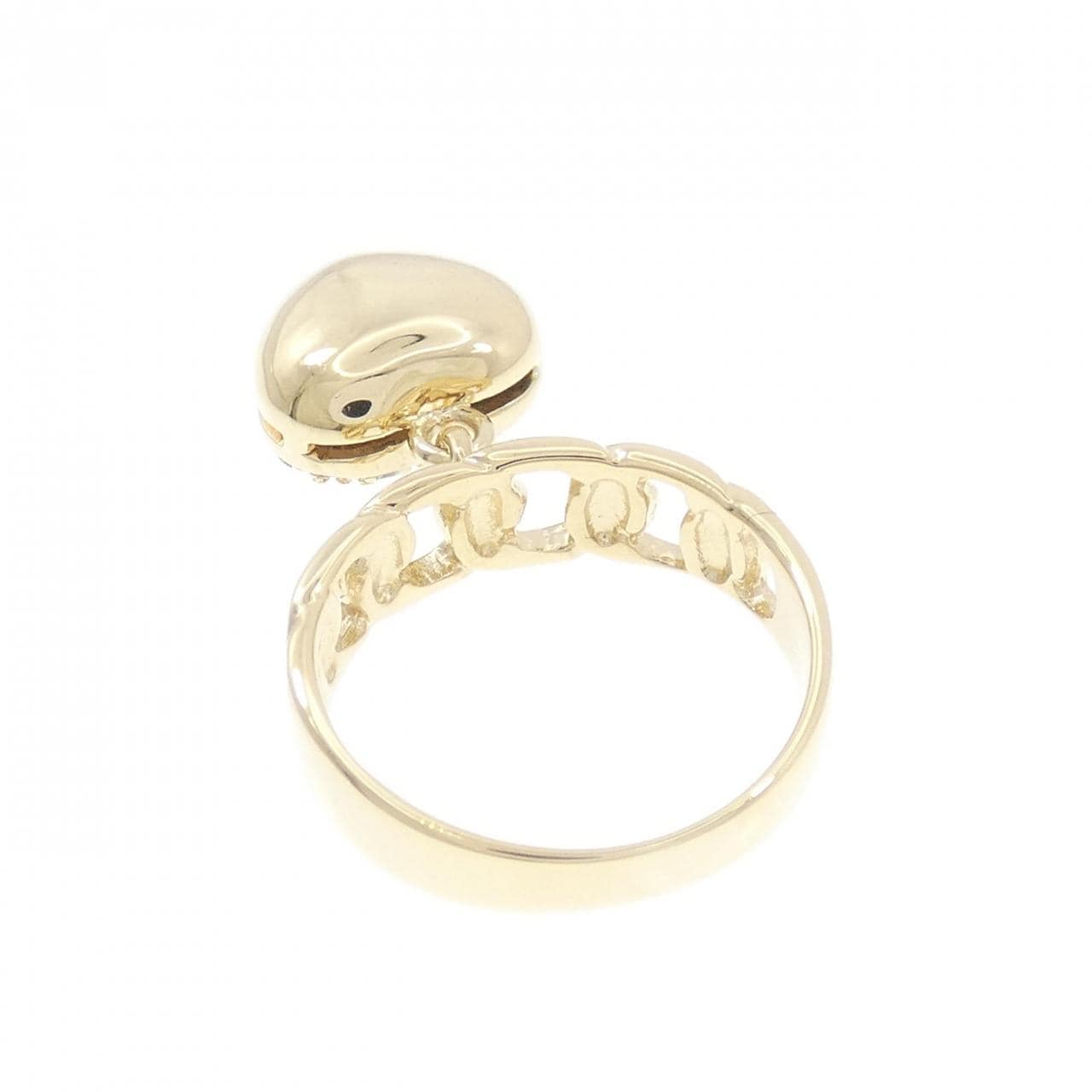 K18YG ハート ルビー リング